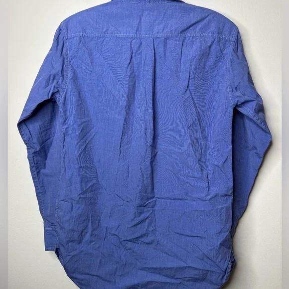 Talula Oxford Boyfriend Fit Button-Up Shirt – Blue XXS - Picture 7 of 8